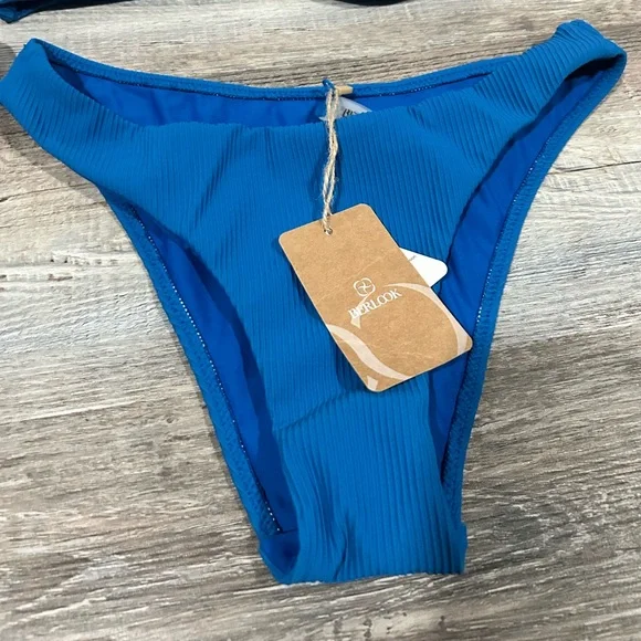Berlook Bikini Bundle NWT Size M – Blue & Navy Ring Detail Swimsuits - Picture 6 of 6